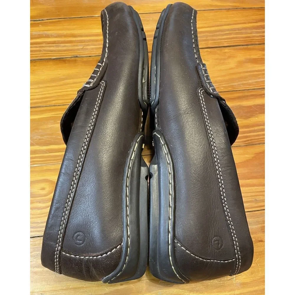 ROCKPORT Driving Moccasin Penny Loafer Dark Brown Leather Size 10‎